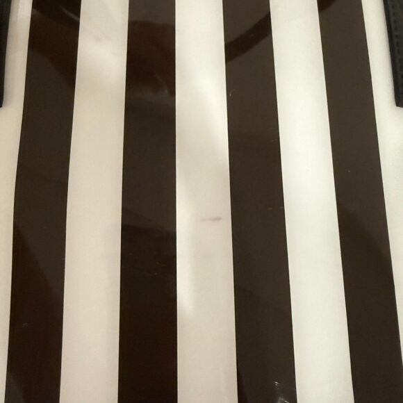 Henri Bendel Medium Size Iconic Striped PVC Tote Bag - Picture 7 of 11